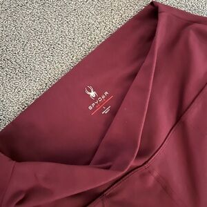 Spyder Active Maroon High-Waisted Cargo Leggings – Size L